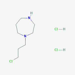 molecular formula C8H19Cl3N2 B12072145 1-(3-Chloropropyl)homopiperazine dihydrochloride hemihydrate 