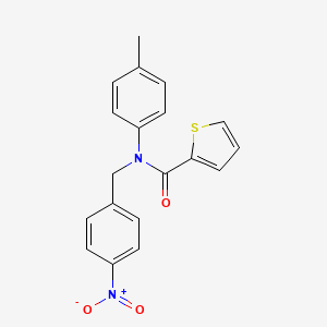 molecular formula C19H16N2O3S B12072153 N-(4-Nitrobenzyl)-N-(p-tolyl)thiophene-2-carboxamide 