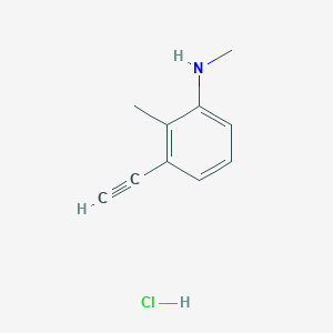 molecular formula C10H12ClN B12072175 (3-Ethynyl-2-methyl-phenyl)-methyl-amine hydrochloride 