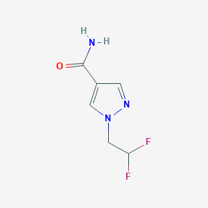 molecular formula C6H7F2N3O B12072197 1-(2,2-Difluoroethyl)-1H-pyrazole-4-carboxamide 