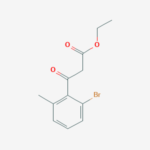 molecular formula C12H13BrO3 B12072225 Ethyl 3-(2-bromo-6-methylphenyl)-3-oxopropanoate 