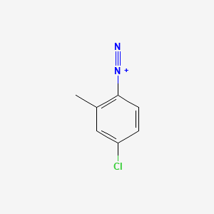 molecular formula C7H6ClN2+ B1207225 4-Chloro-2-methylbenzenediazonium CAS No. 27165-08-8