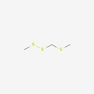 molecular formula C3H8S3 B1207228 2,3,5-Trithiahexane CAS No. 42474-44-2