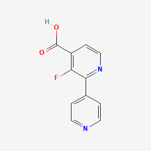 3-Fluoro-2-(pyridin-4-yl)isonicotinic acid