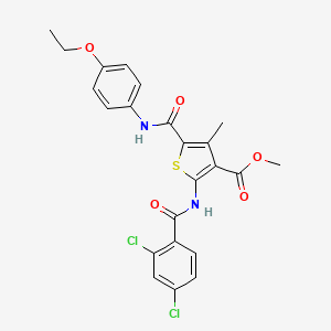 Methyl 2-(2,4-dichlorobenzamido)-5-((4-ethoxyphenyl)carbamoyl)-4-methylthiophene-3-carboxylate