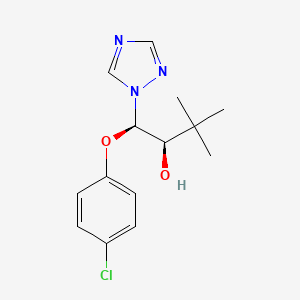 molecular formula C14H18ClN3O2 B1207232 (1R,2R)-1-(4-chlorophenoxy)-3,3-dimethyl-1-(1,2,4-triazol-1-yl)butan-2-ol CAS No. 70585-37-4