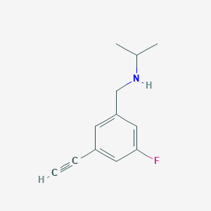 molecular formula C12H14FN B12072326 (3-Ethynyl-5-fluoro-benzyl)-isopropyl-amine 