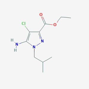 molecular formula C10H16ClN3O2 B12072329 Ethyl 5-amino-4-chloro-1-isobutyl-pyrazole-3-carboxylate 