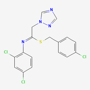 molecular formula C17H13Cl3N4S B1207236 Imibenconazole CAS No. 86598-92-7