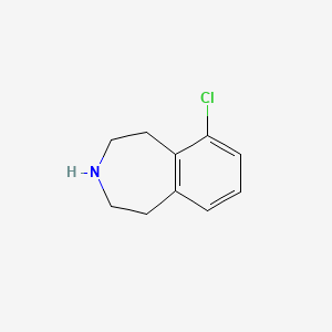 molecular formula C10H12ClN B1207244 6-氯-2,3,4,5-四氢-1H-3-苯并氮杂卓 CAS No. 26232-35-9