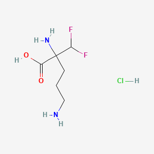 molecular formula C6H13ClF2N2O2 B1207245 盐酸依氟鸟氨酸 CAS No. 68278-23-9
