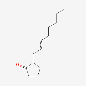 molecular formula C13H22O B12072455 Cyclopentanone, 2-(2-octen-1-yl)- CAS No. 65737-52-2