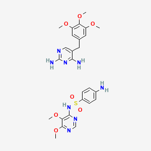 molecular formula C26H32N8O7S B1207250 Sulfadoxine mixture with trimethoprim CAS No. 39295-60-8