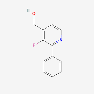 molecular formula C12H10FNO B12072504 3-Fluoro-2-phenylpyridine-4-methanol 