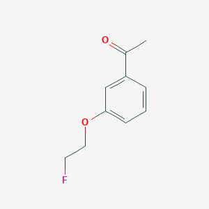 molecular formula C10H11FO2 B12072509 Ethanone, 1-[3-(2-fluoroethoxy)phenyl]- CAS No. 132838-26-7