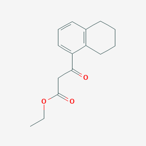 molecular formula C15H18O3 B12072522 Ethyl 3-oxo-3-(5,6,7,8-tetrahydronaphthalen-1-yl)propanoate 