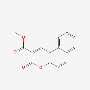molecular formula C16H12O4 B1207261 3H-Naphtho[2,1-b]pyran-2-carboxylic acid, 3-oxo-, ethyl ester CAS No. 734-88-3