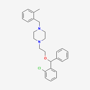 molecular formula C27H31ClN2O B1207263 Chlorbenzoxamine CAS No. 522-18-9