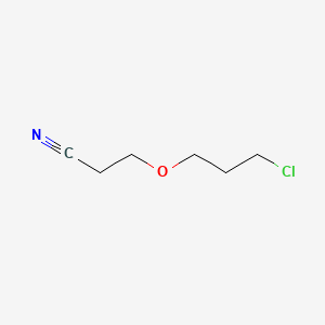 molecular formula C6H10ClNO B12072660 Propanenitrile, 3-(3-chloropropoxy)- CAS No. 53815-61-5