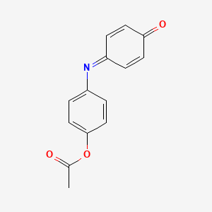 molecular formula C14H11NO3 B1207272 2,5-环己二烯-1-酮，4-[[4-(乙酰氧基)苯基]亚氨基]- CAS No. 7761-80-0