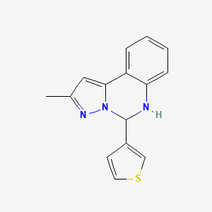 molecular formula C15H13N3S B1207280 2-甲基-5-(3-噻吩基)-3,5-二氢吡唑并[1,5-c]喹唑啉 