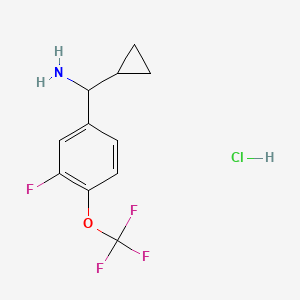 C-Cyclopropyl-C-(3-fluoro-4-trifluoromethoxy-phenyl)-methylamine hydrochloride