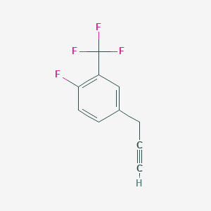 molecular formula C10H6F4 B12072839 1-Fluoro-4-(prop-2-yn-1-yl)-2-(trifluoromethyl)benzene 