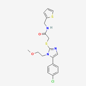 molecular formula C19H20ClN3O2S2 B1207285 2-[[5-(4-氯苯基)-1-(2-甲氧基乙基)-2-咪唑基]硫]-N-(噻吩-2-基甲基)乙酰胺 