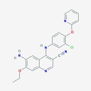 6-Amino-4-((3-chloro-4-(pyridin-2-yloxy)phenyl)amino)-7-ethoxyquinoline-3-carbonitrile