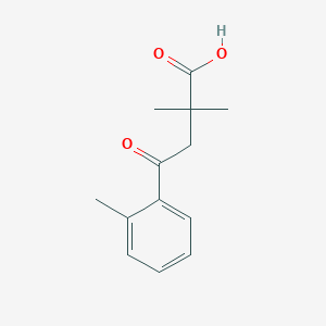 molecular formula C13H16O3 B120729 2,2-二甲基-4-(2-甲基苯基)-4-氧代丁酸 CAS No. 147484-87-5