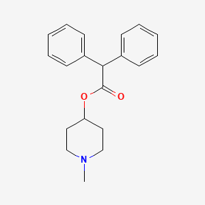 molecular formula C20H23NO2 B1207292 4-Diphenylacetoxy-n-methylpiperidine 