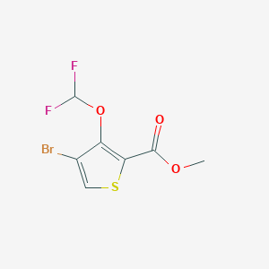 molecular formula C7H5BrF2O3S B12072985 Methyl 4-bromo-3-(difluoromethoxy)thiophene-2-carboxylate 