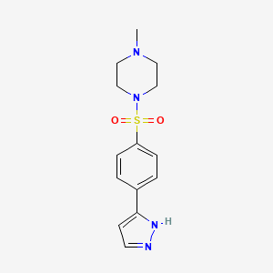 1-methyl-4-[4-(1H-pyrazol-5-yl)phenyl]sulfonylpiperazine