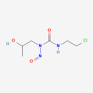 molecular formula C6H12ClN3O3 B1207306 1-Nitroso-1-(2-hydroxypropyl)-3-(2-chloroethyl)urea CAS No. 96806-35-8