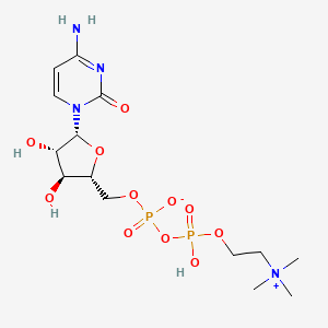 molecular formula C14H26N4O11P2 B1207307 1beta-D-Arabinofuranosylcytosine diphosphate choline CAS No. 67463-73-4