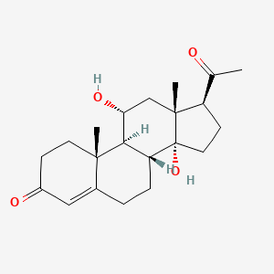 molecular formula C21H30O4 B1207308 11,14-Dihydroxypregn-4-ene-3,20-dione CAS No. 95832-17-0