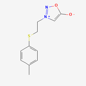 molecular formula C11H12N2O2S B1207309 3-(2-(4-Methylphenyl)thioethyl)-5-sydnone CAS No. 96991-48-9