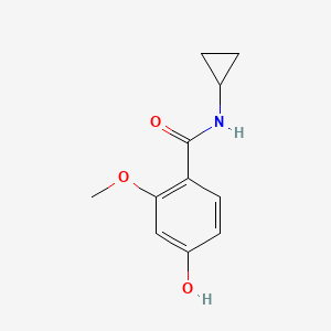 molecular formula C11H13NO3 B12073099 N-Cyclopropyl-4-hydroxy-2-methoxy-benzamide 