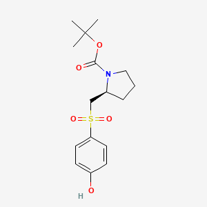 molecular formula C16H23NO5S B12073130 (S)-tert-butyl 2-(((4-hydroxyphenyl)sulfonyl)methyl)pyrrolidine-1-carboxylate 