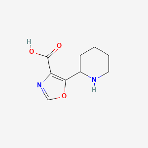 molecular formula C9H12N2O3 B12073138 5-(Piperidin-2-yl)-1,3-oxazole-4-carboxylic acid 