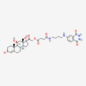 B1207314 Cortisol-21-hemisuccinate-aminobutylisoluminol CAS No. 80632-50-4
