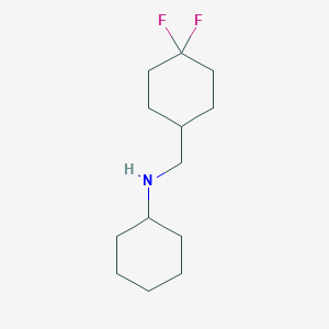 molecular formula C13H23F2N B12073140 N-[(4,4-Difluorocyclohexyl)methyl]cyclohexanamine 