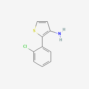 molecular formula C10H8ClNS B12073143 2-(2-Chlorophenyl)thiophen-3-amine 