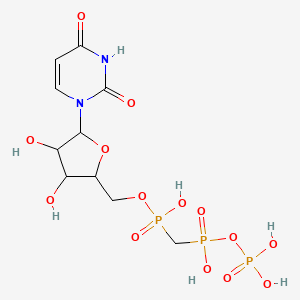 molecular formula C10H17N2O14P3 B12073149 2'-Deoxyuridine-5'-[(a,b)-methyleno]triphosphate sodium salt-10 mM aqueous solution 