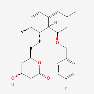 (4R,6R)-6-[2-[(1R,2R,8R,8aS)-8-[(4-fluorophenyl)methoxy]-2,6-dimethyl-1,2,6,7,8,8a-hexahydronaphthalen-1-yl]ethyl]-4-hydroxyoxan-2-one