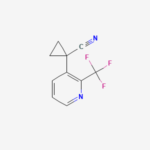 molecular formula C10H7F3N2 B12073242 1-[2-(Trifluoromethyl)-3-pyridyl]cyclopropanecarbonitrile 