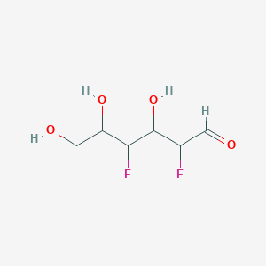 molecular formula C6H10F2O4 B12073247 2,4-Difluoro-3,5,6-trihydroxyhexanal 