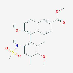 Methyl 6-hydroxy-5-(3-methoxy-2,4-dimethyl-6-(methylsulfonamido)-phenyl)-2-naphthoate