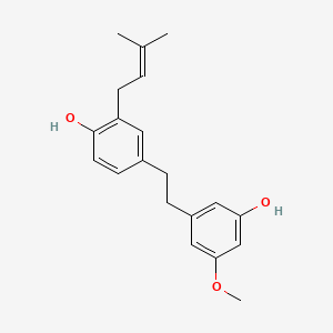 molecular formula C20H24O3 B1207328 Cannabistilbene I CAS No. 91925-76-7