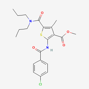 Methyl 2-(4-chlorobenzamido)-5-(dipropylcarbamoyl)-4-methylthiophene-3-carboxylate